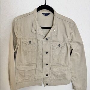 Lands’ End Women’s 100% Cotton Tan Jean Jacket